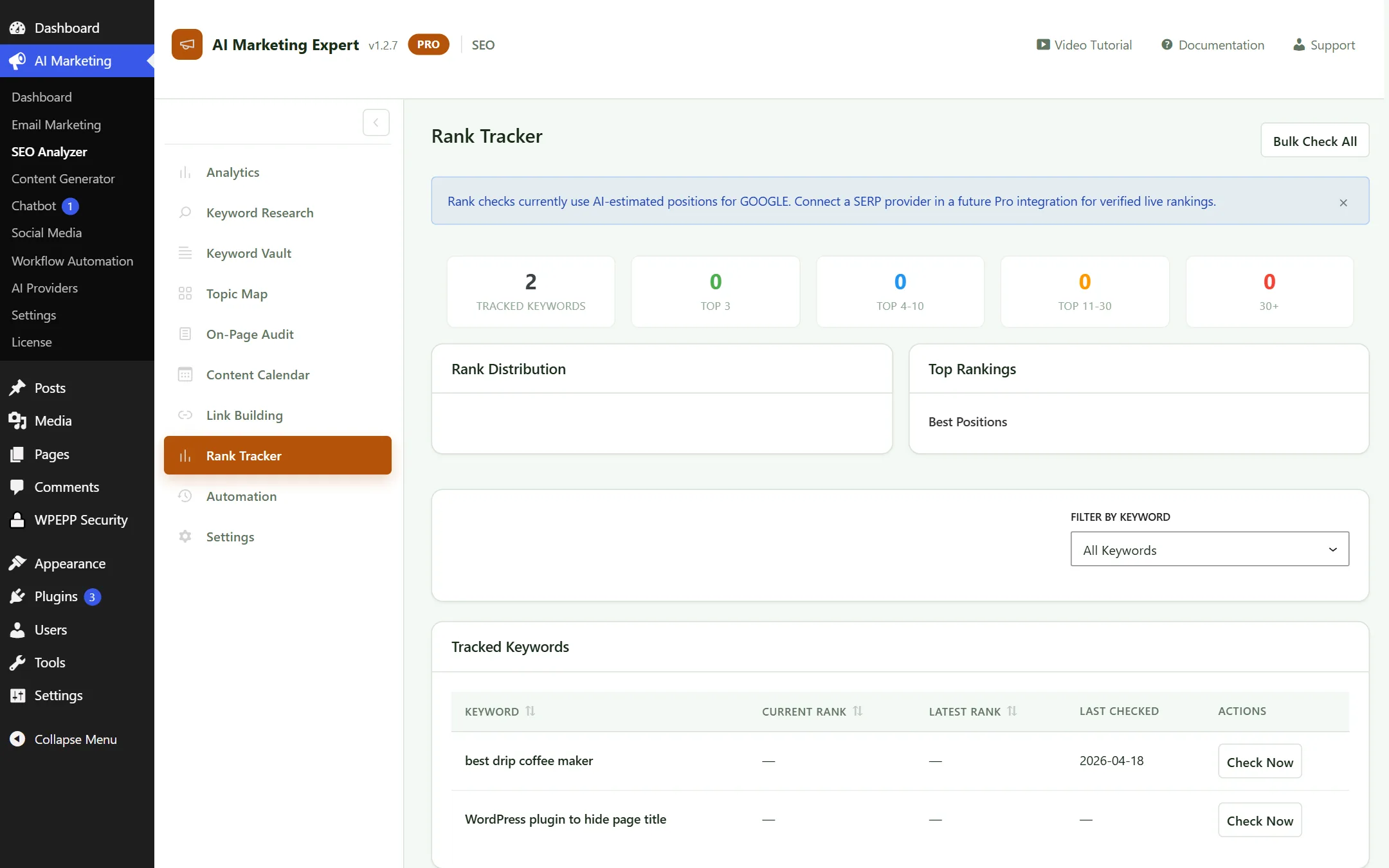 SEO Rank Tracker Tool