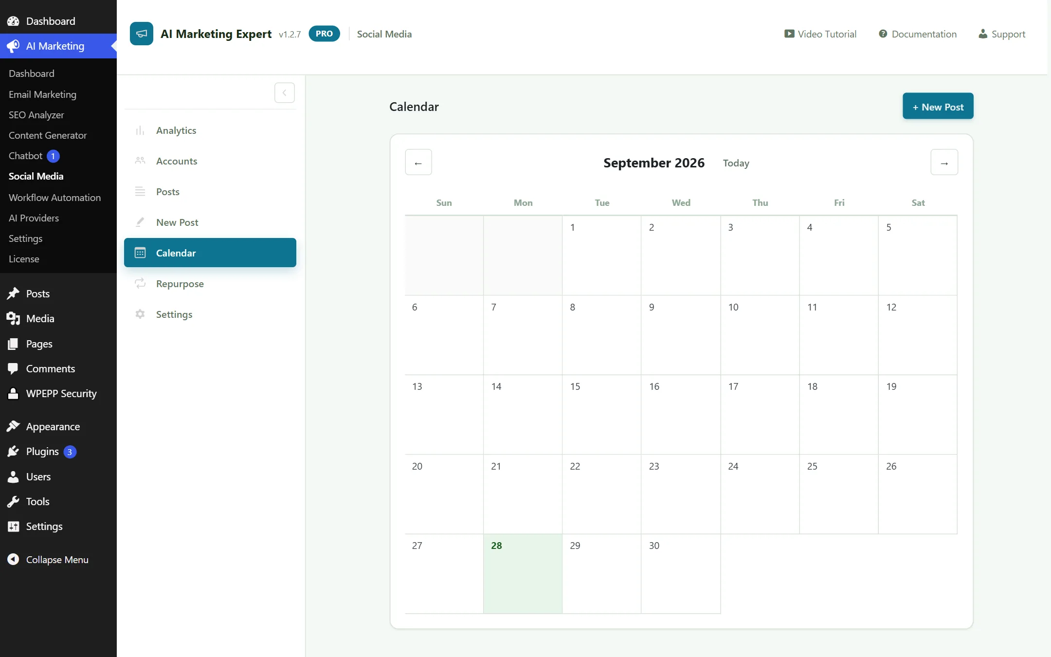 Social Calendar View