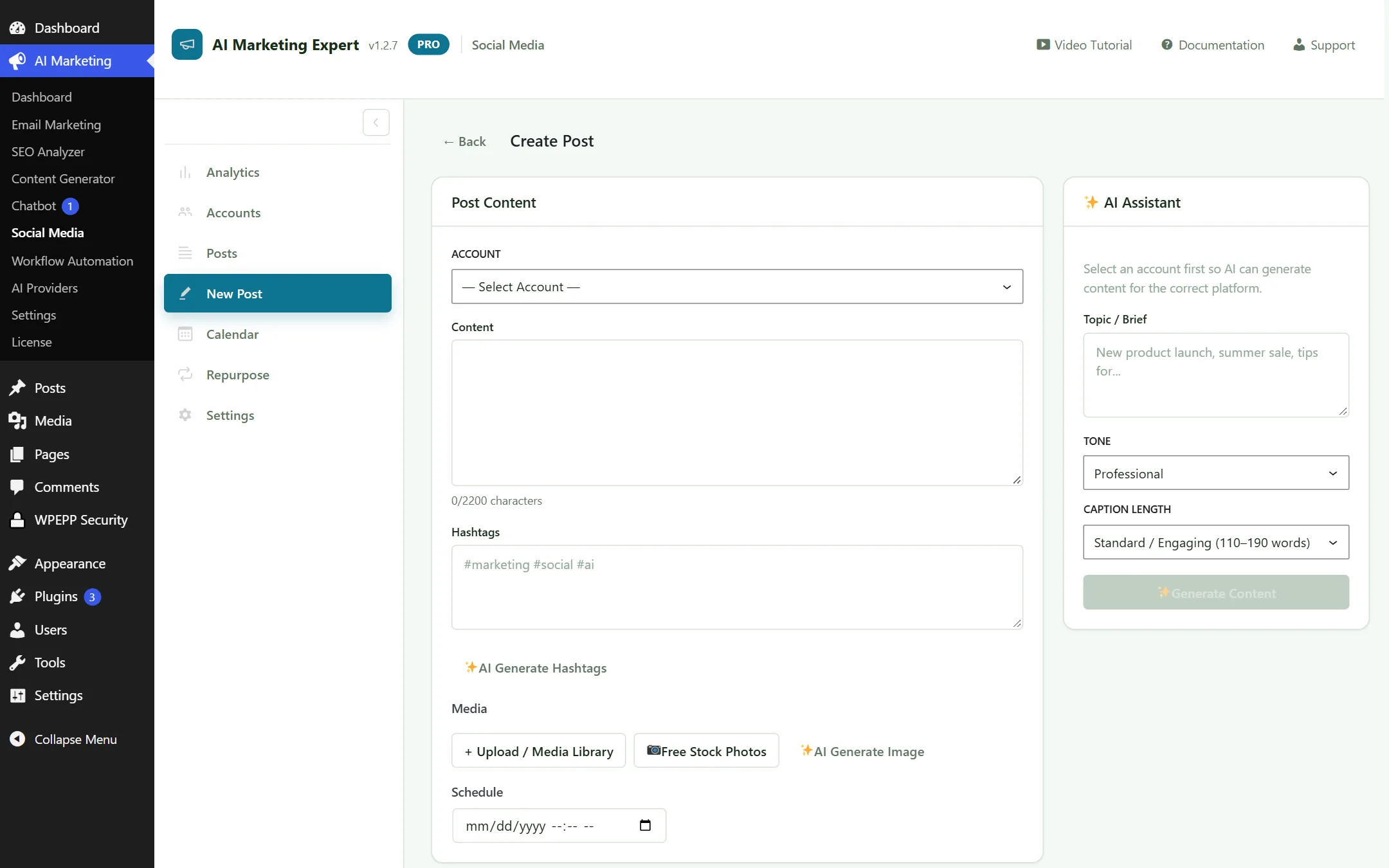 Social Post Composer