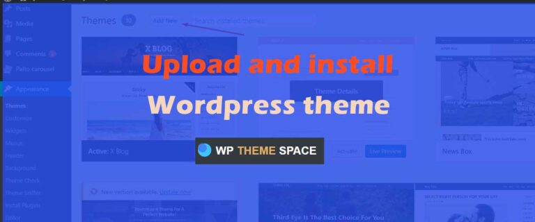 Install WordPress theme