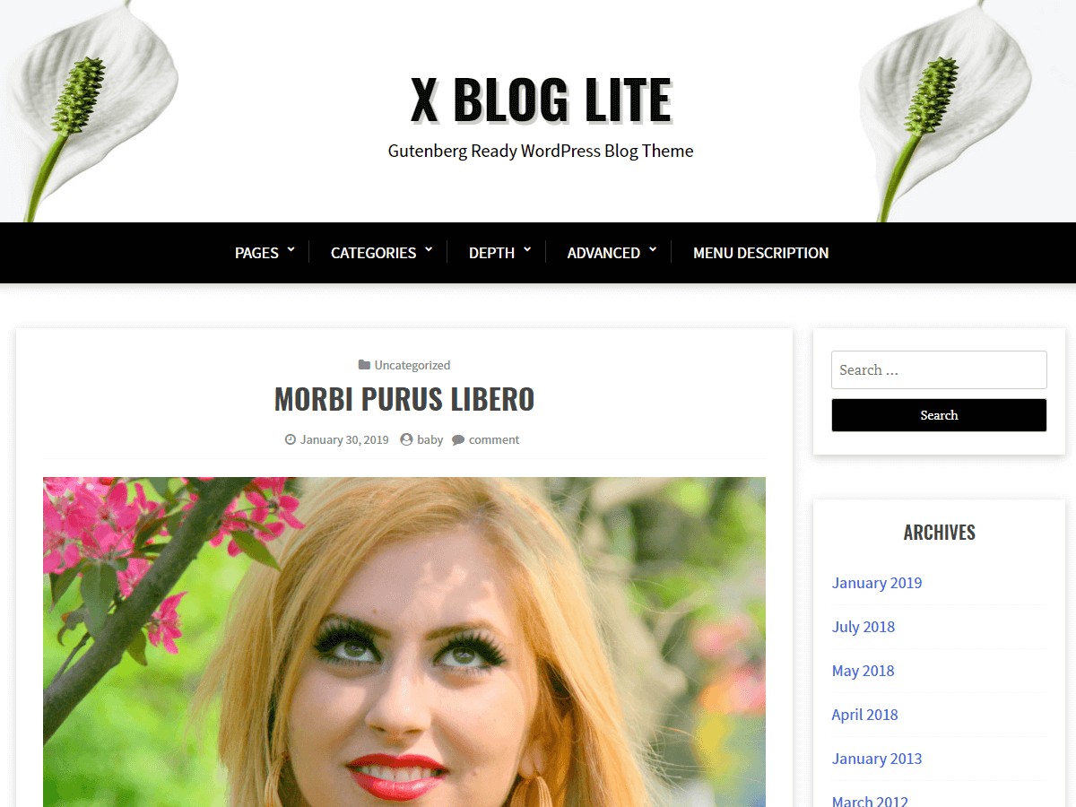 Xblog lite WordPress theme