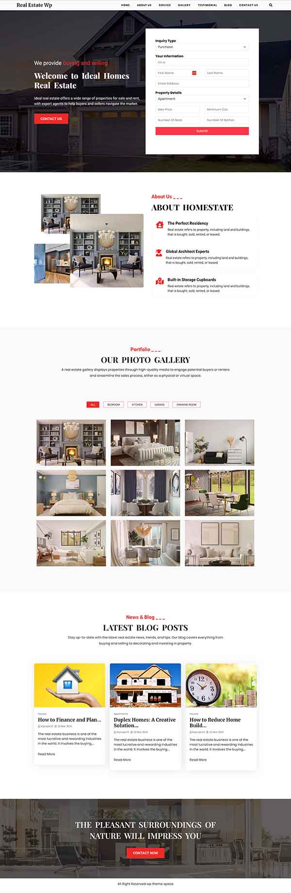 Real Estate Pack Pro Theme Multipage Home Demo