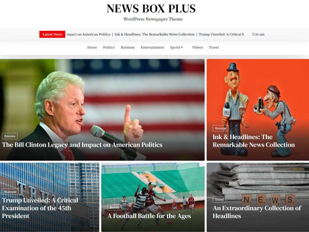 News Box Plus WordPress theme