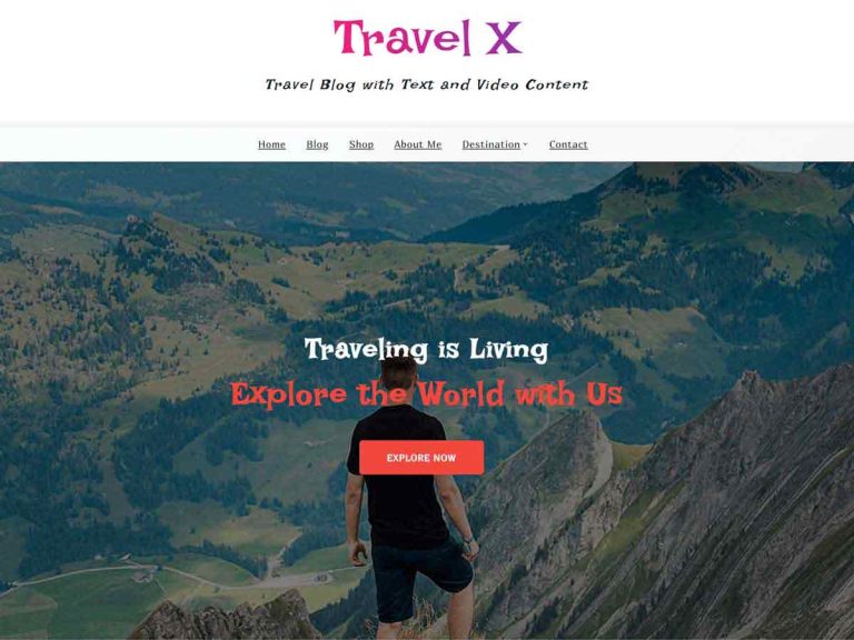 Travel X WordPress Theme