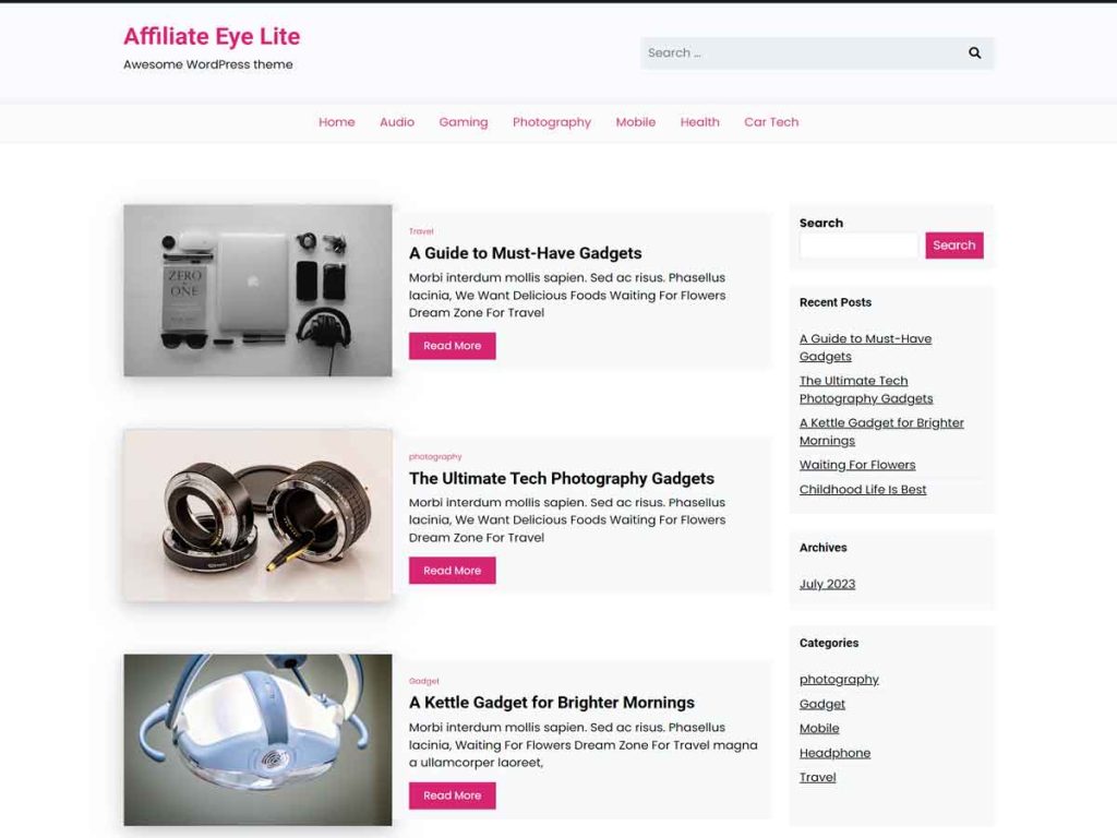 Affiliate Eye Lite