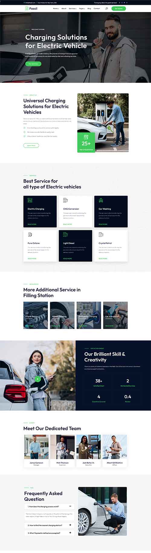 Fossil Pro – Best WordPress Theme For EV Charging And Gas Stations - Wp ...