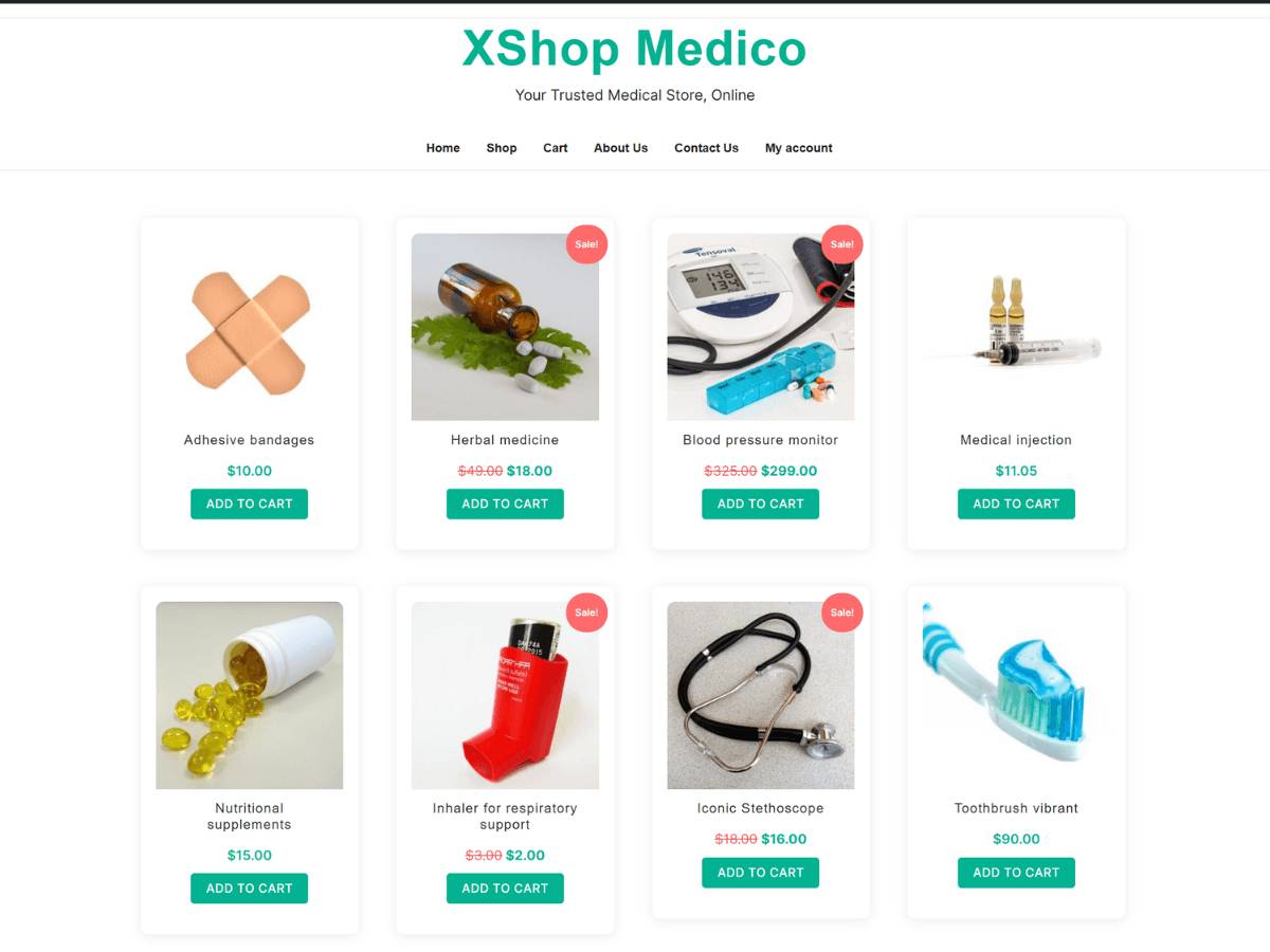 XShop Medico 1 Xshop Medico Woocommerce Theme