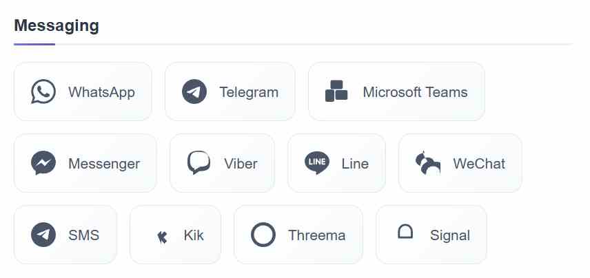 Easy Share Solution 4 Messaging Social share Icons