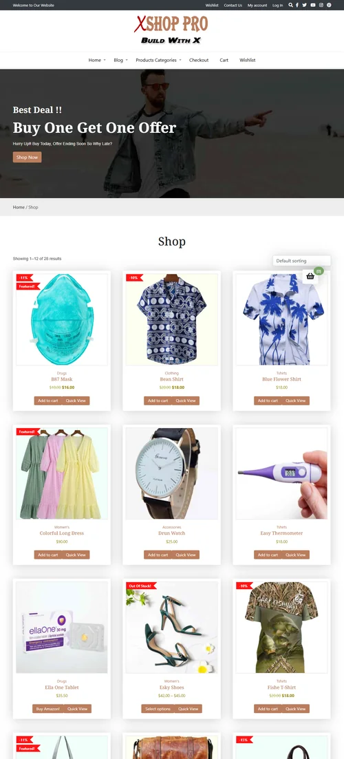 XShop Pro Shop Full-Width Grid